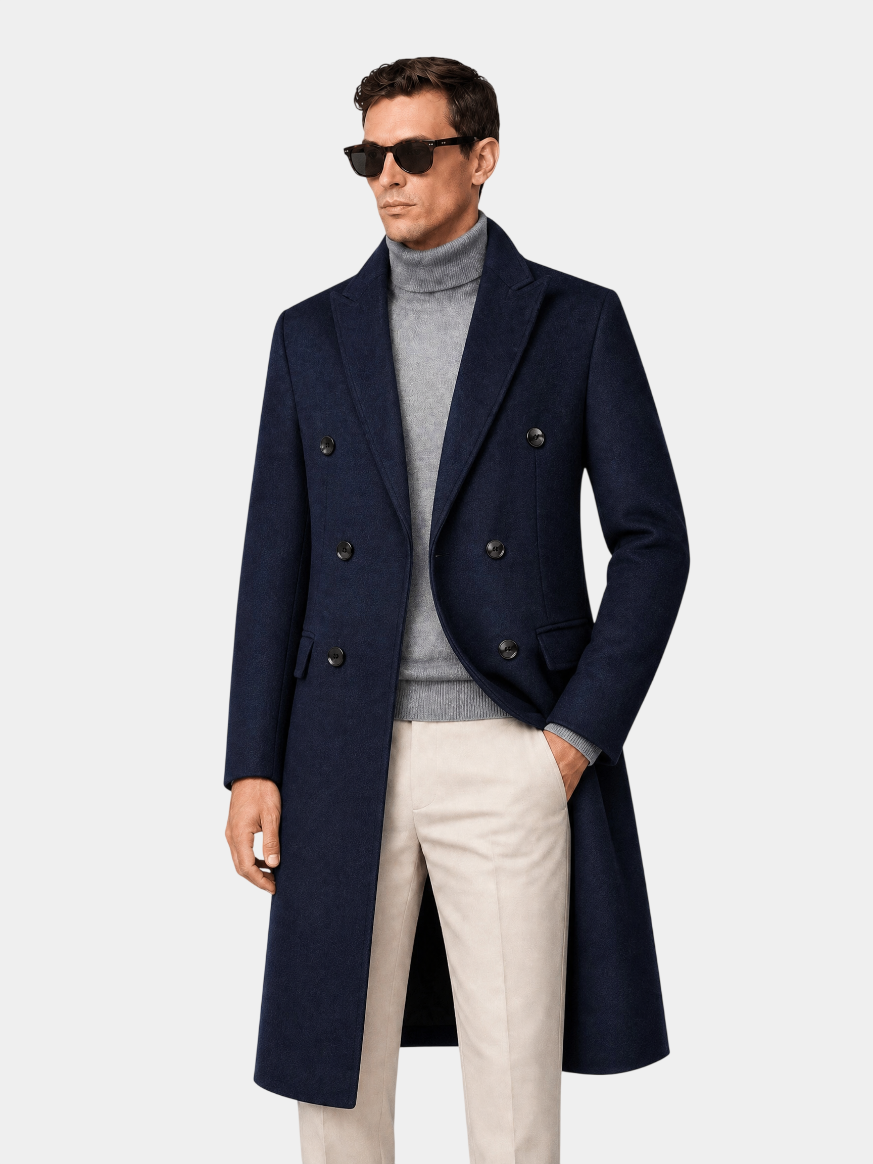 Ckesemen Long Wool Pea Coat