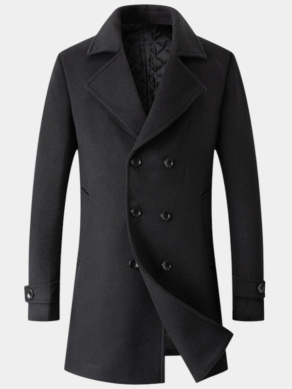Ckesemen Double Breasted Slim-Fit Wool Coat