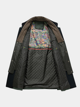 Urban Stand Collar Wool Coat With Detachable Scarf