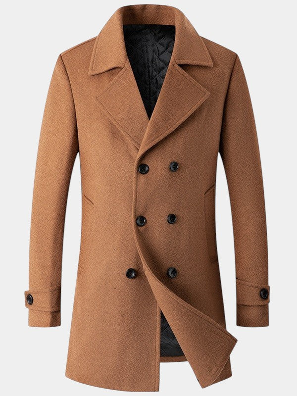 Ckesemen Double Breasted Slim-Fit Wool Coat
