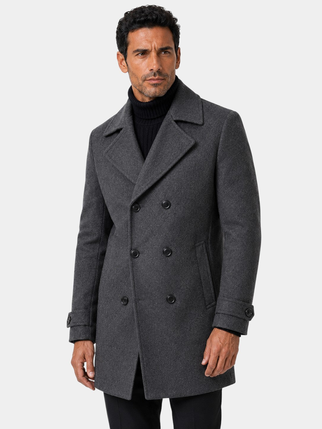 Ckesemen Double Breasted Slim-Fit Wool Coat