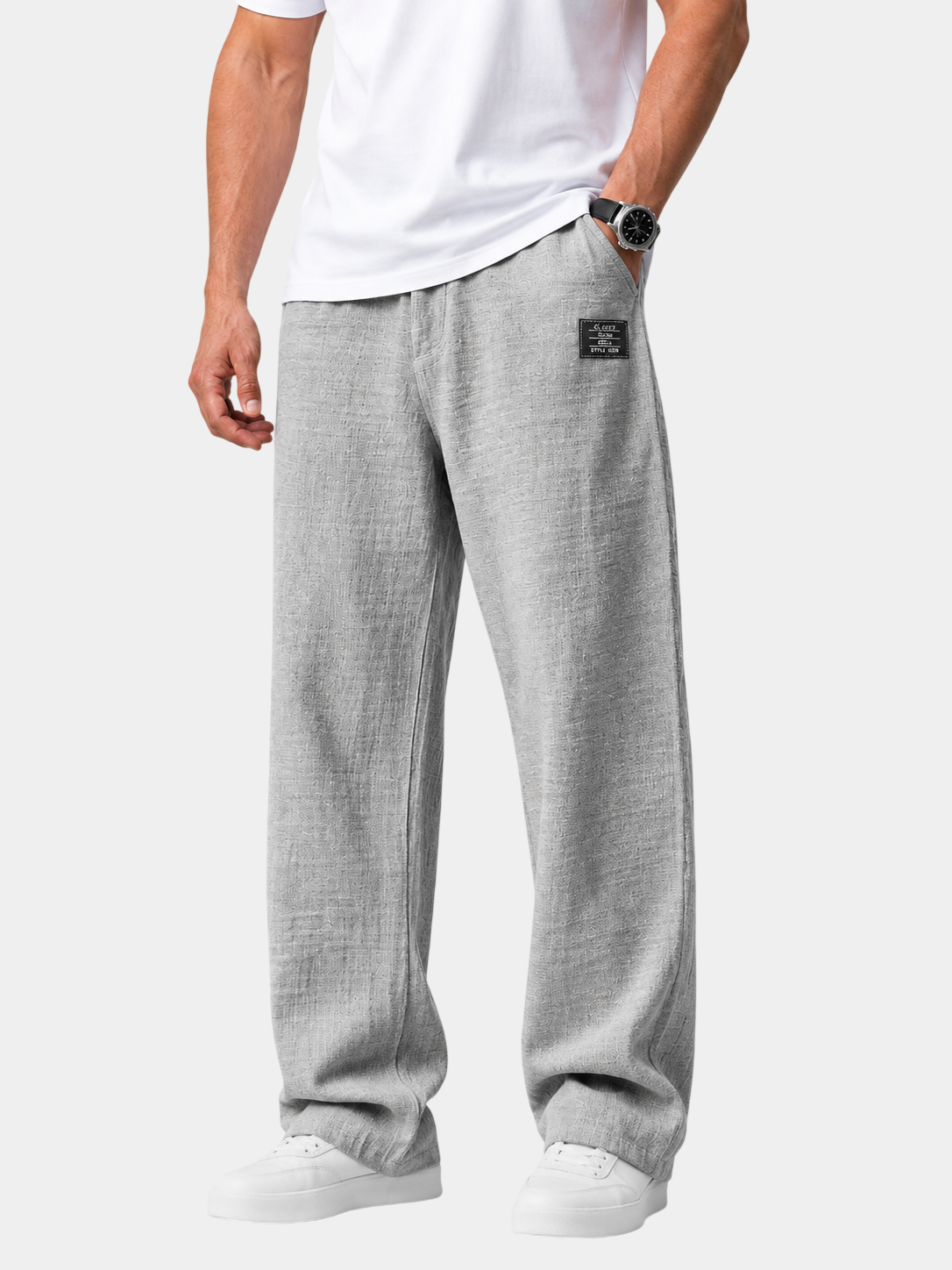 Lightweight Textured Cotton Linen Pants