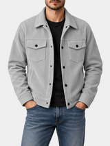 Premium Textured Corduroy Snap Button Jacket