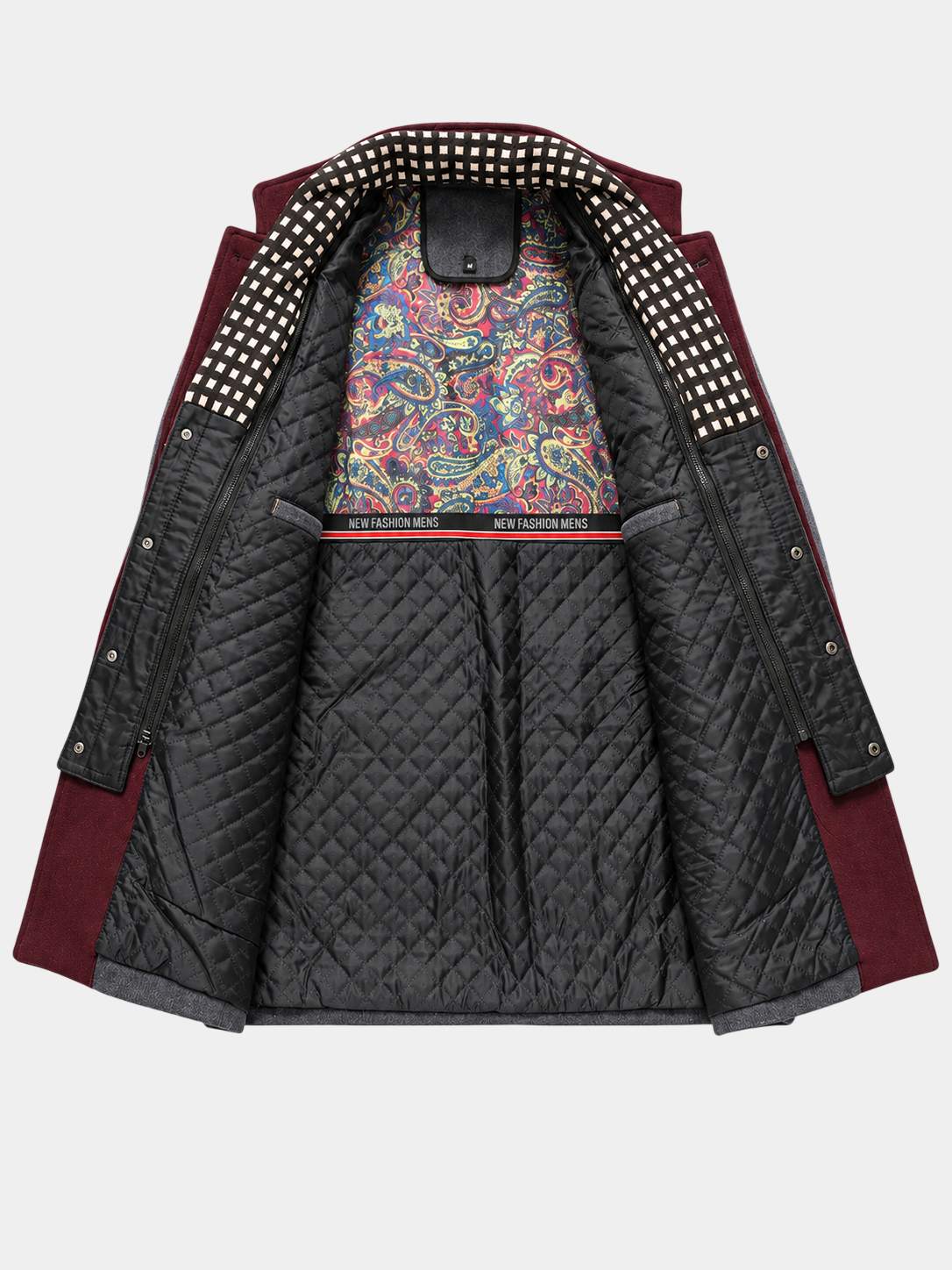 Thick Stand Collar Wool Coat With Detachable Scarf