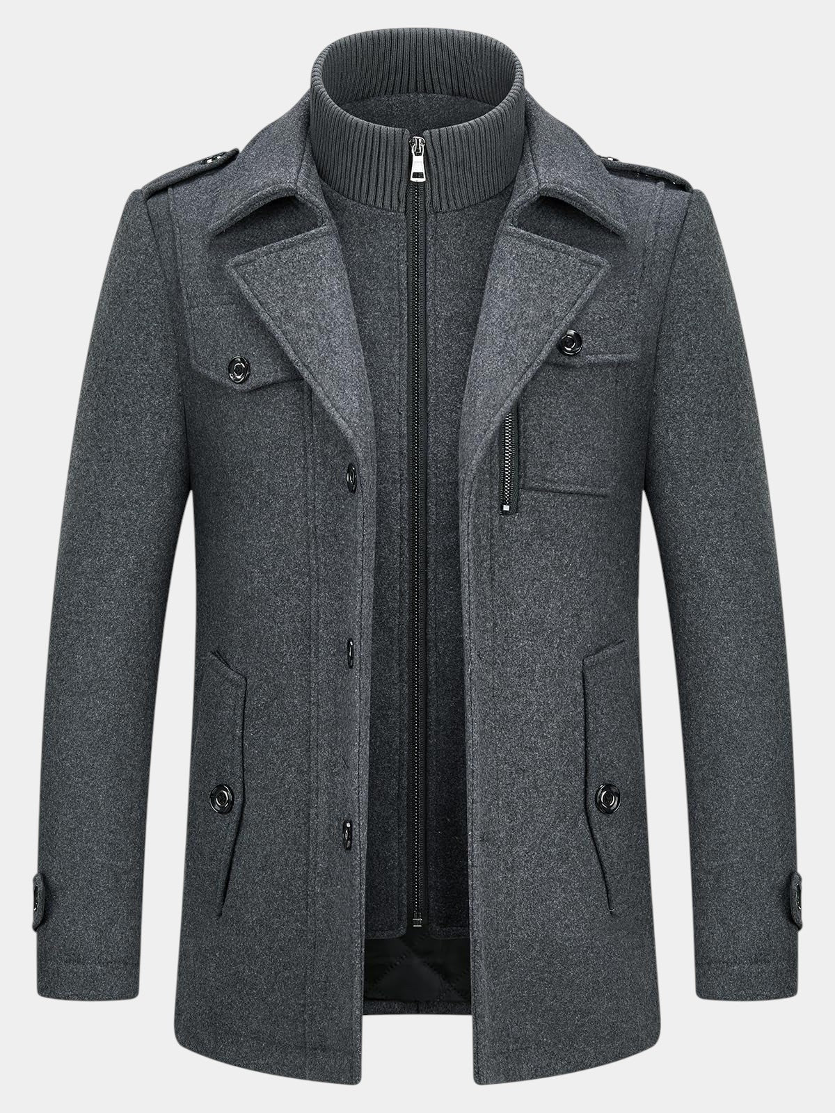 Ckesemen Double Layer Wool Coat
