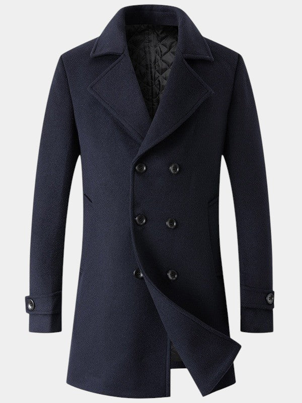 Ckesemen Double Breasted Slim-Fit Wool Coat